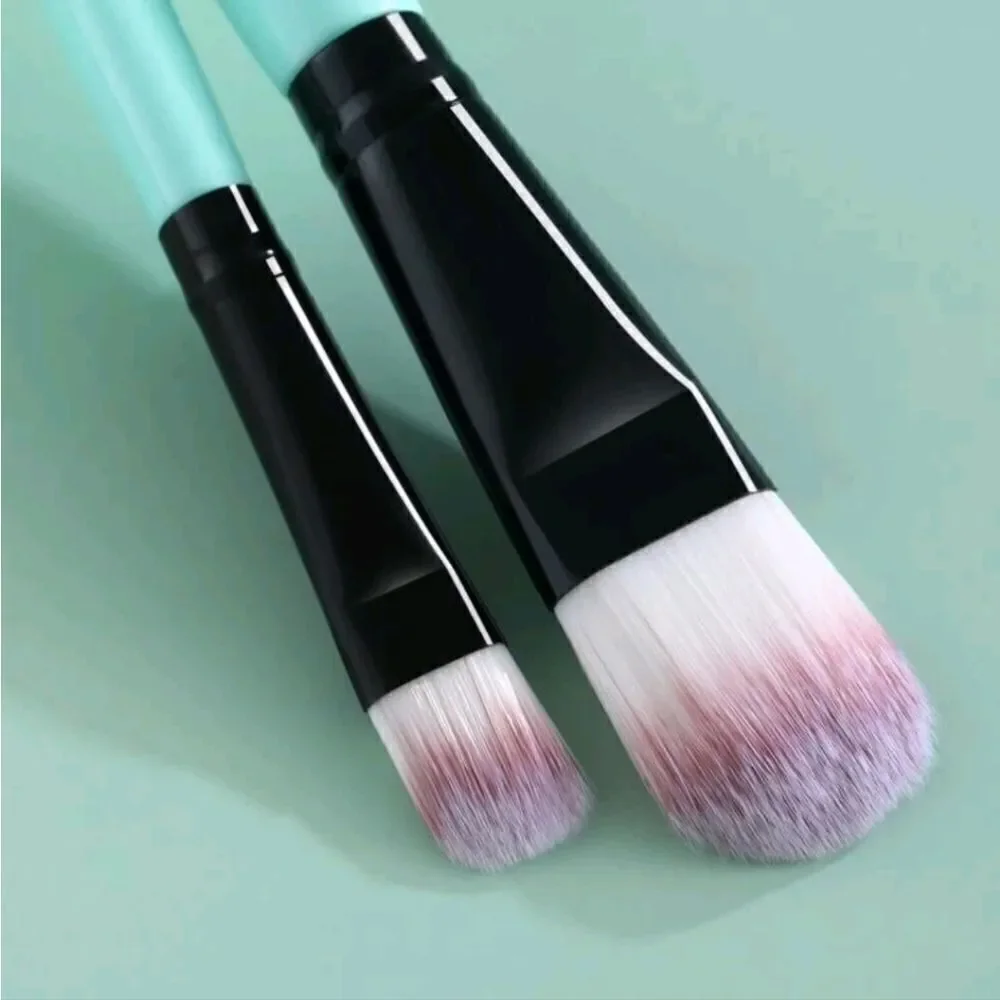 New 15 piece dual fiber blue makeup brush set